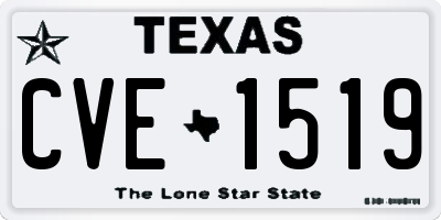 TX license plate CVE1519