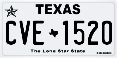 TX license plate CVE1520