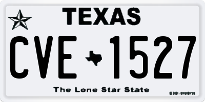 TX license plate CVE1527