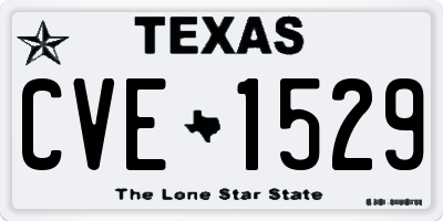 TX license plate CVE1529