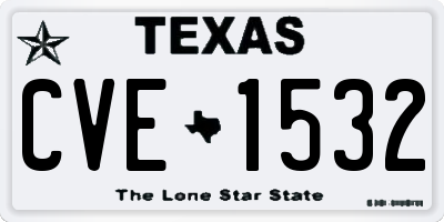 TX license plate CVE1532