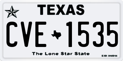 TX license plate CVE1535