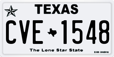 TX license plate CVE1548