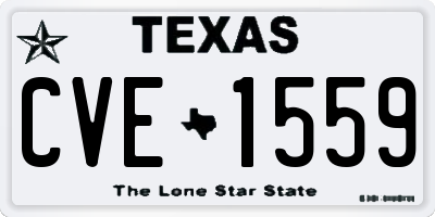TX license plate CVE1559