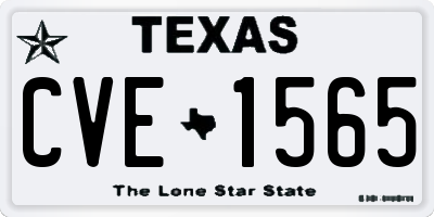 TX license plate CVE1565