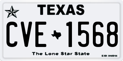 TX license plate CVE1568