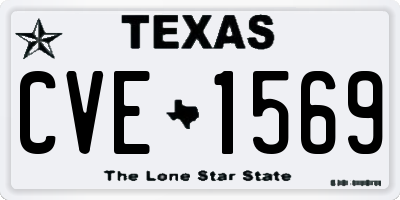 TX license plate CVE1569