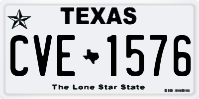 TX license plate CVE1576