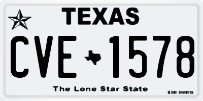 TX license plate CVE1578