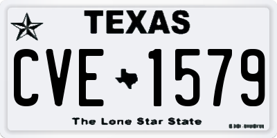 TX license plate CVE1579