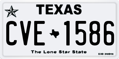 TX license plate CVE1586