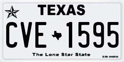 TX license plate CVE1595