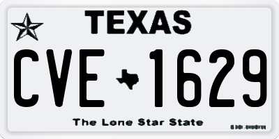TX license plate CVE1629