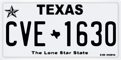 TX license plate CVE1630