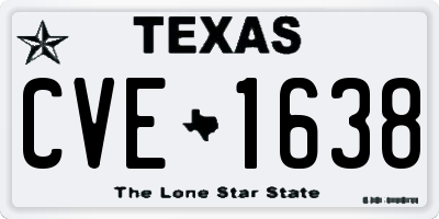 TX license plate CVE1638