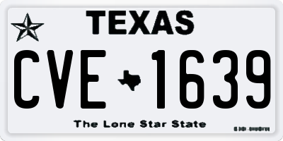 TX license plate CVE1639