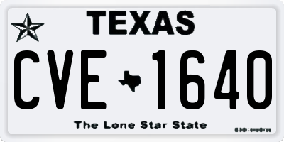 TX license plate CVE1640