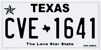 TX license plate CVE1641