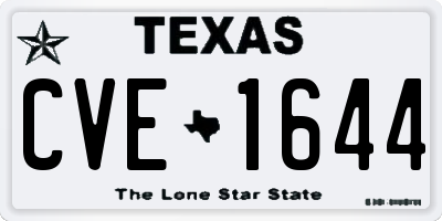 TX license plate CVE1644