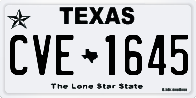 TX license plate CVE1645