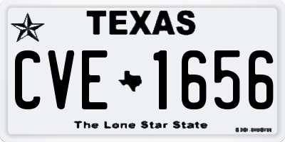 TX license plate CVE1656