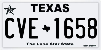 TX license plate CVE1658