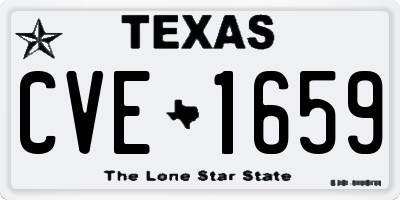 TX license plate CVE1659