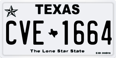 TX license plate CVE1664