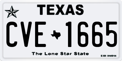TX license plate CVE1665