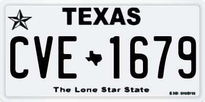 TX license plate CVE1679