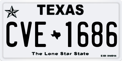 TX license plate CVE1686