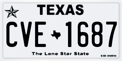 TX license plate CVE1687