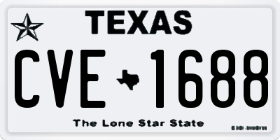 TX license plate CVE1688