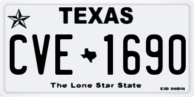 TX license plate CVE1690