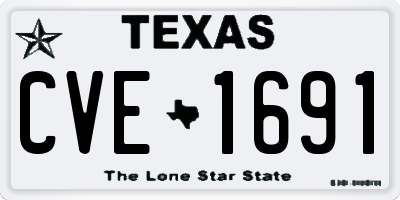 TX license plate CVE1691