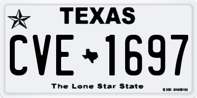 TX license plate CVE1697