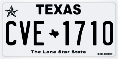 TX license plate CVE1710