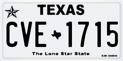 TX license plate CVE1715