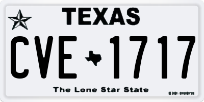TX license plate CVE1717