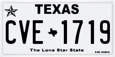 TX license plate CVE1719