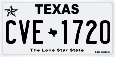 TX license plate CVE1720
