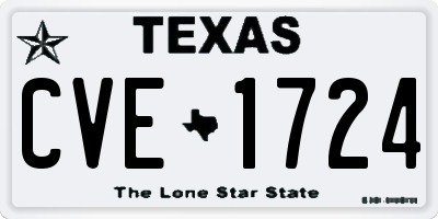 TX license plate CVE1724