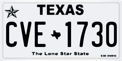 TX license plate CVE1730