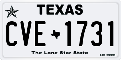 TX license plate CVE1731