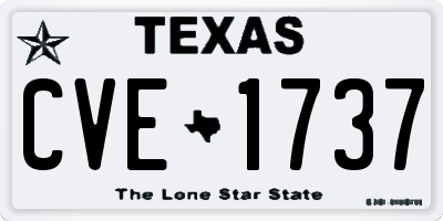 TX license plate CVE1737
