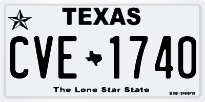 TX license plate CVE1740