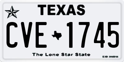 TX license plate CVE1745