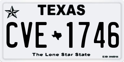 TX license plate CVE1746