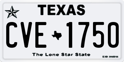 TX license plate CVE1750