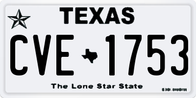 TX license plate CVE1753